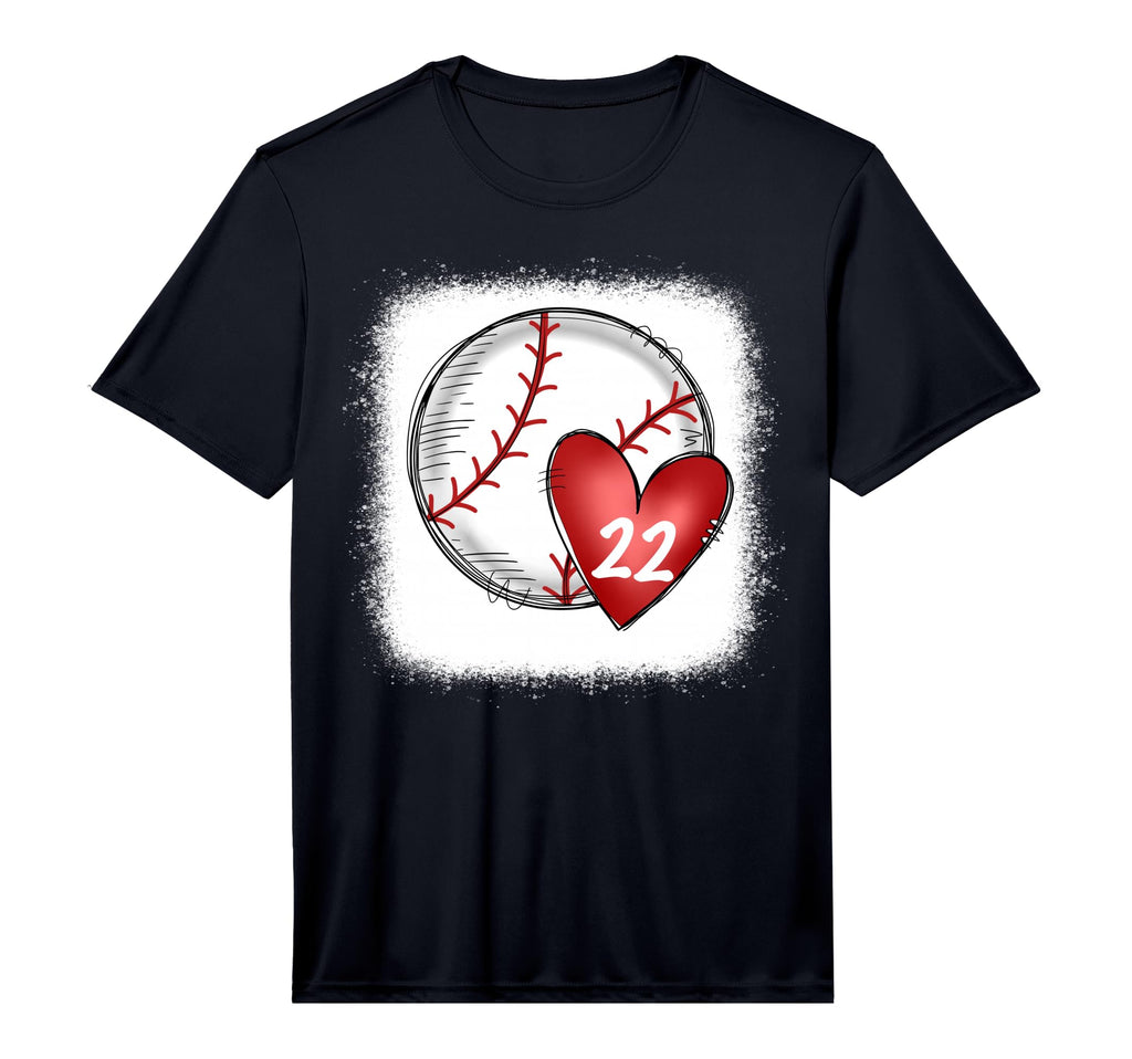 Womens Bleached Custom Baseball T-Shirt - Fun Novelty Design for Adults - T-Shirt, Sweatshirt, Hoodie