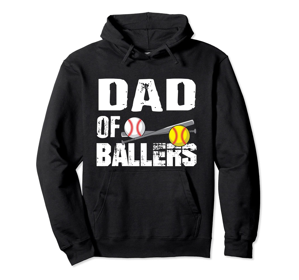 Dad Ballers Funny Baseball Softball Game Hoodie - Aesthetic Graphic Unisex - T-Shirt, Sweatshirt, Hoodie