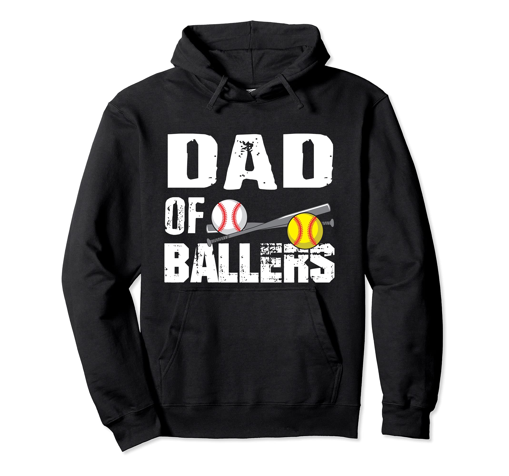 Dad Ballers Funny Baseball Softball Game Hoodie - Aesthetic Graphic Unisex - T-Shirt, Sweatshirt, Hoodie