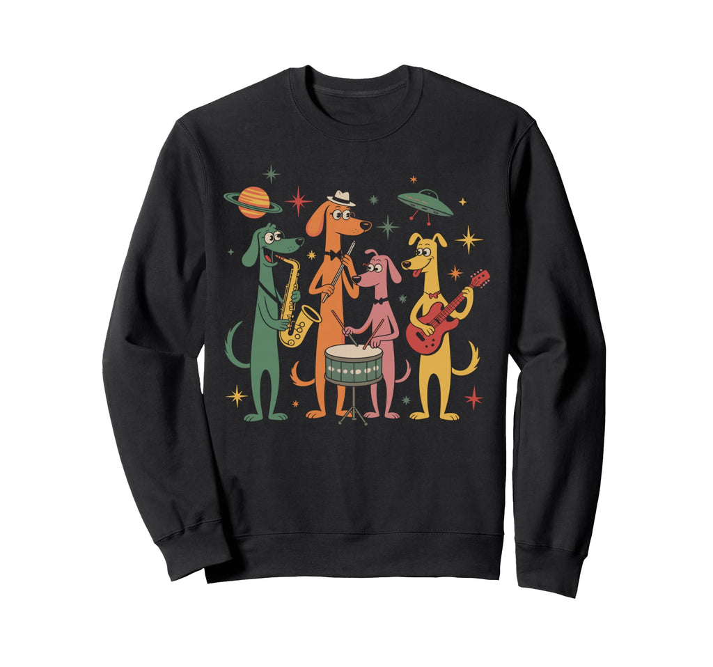 Mid Century Modern Dogs Band 50S 60S Sweatshirt - Fun Novelty Design Unisex - T-Shirt, Sweatshirt, Hoodie