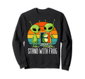Stand Frog Extraterrestrial Sweatshirt - Casual Everyday Wear Unisex - T-Shirt, Sweatshirt, Hoodie