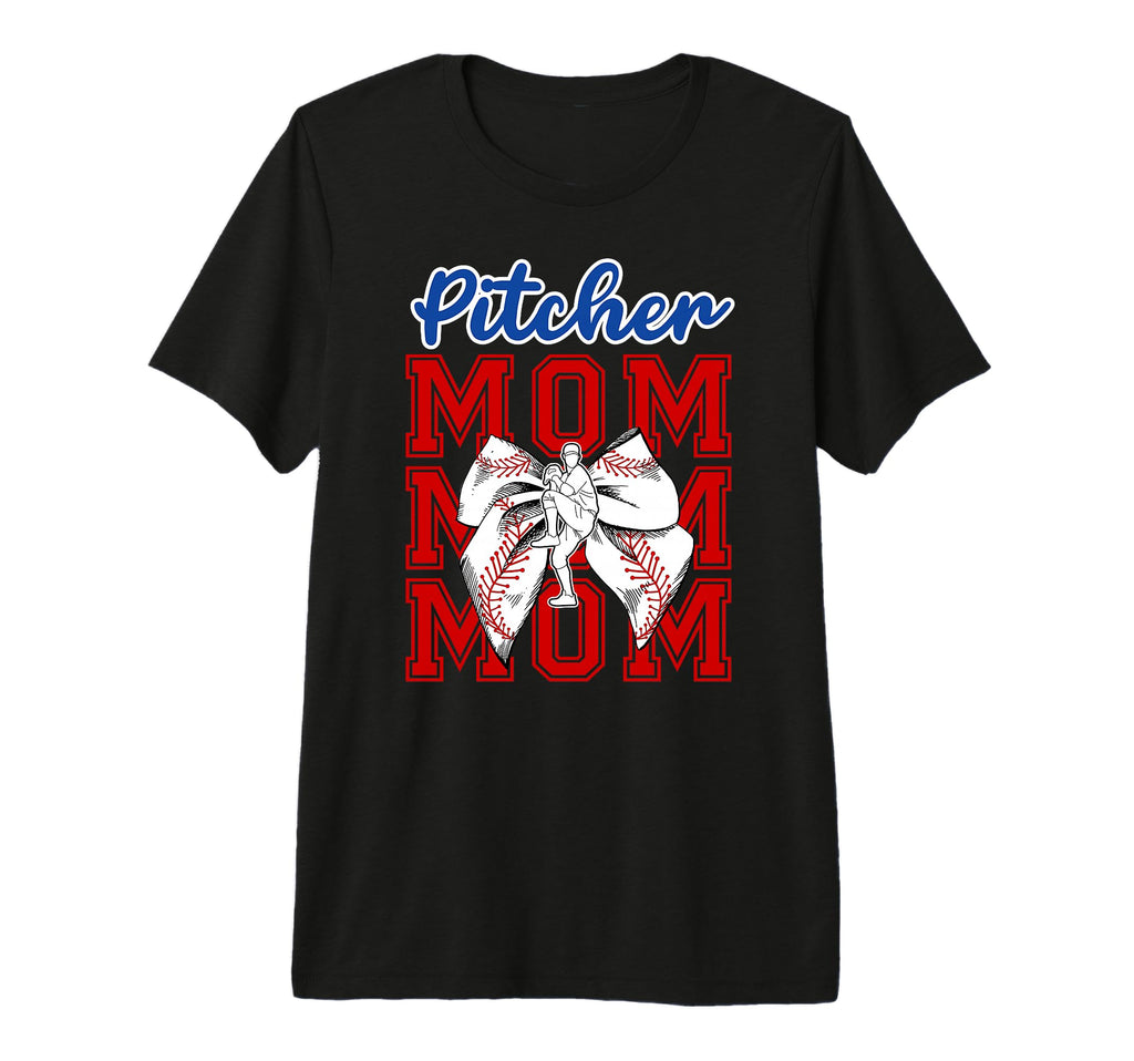 Baseball Pitcher Mom Coquette T-Shirt - Casual Everyday Wear Men Women - T-Shirt, Sweatshirt, Hoodie