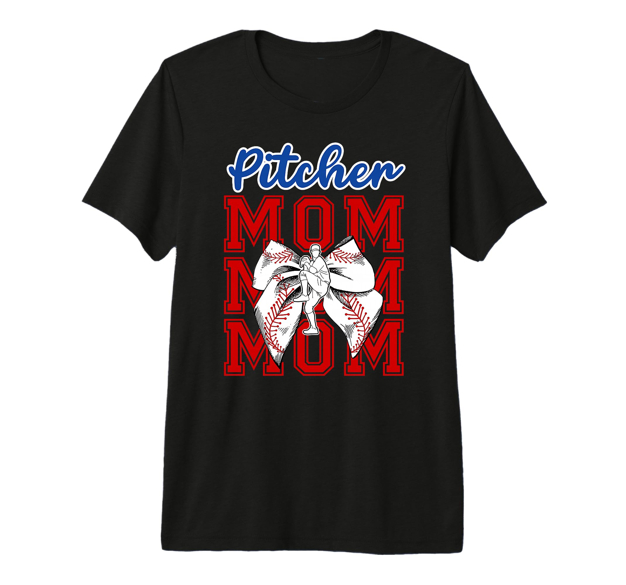 Baseball Pitcher Mom Coquette T-Shirt - Casual Everyday Wear Men Women - T-Shirt, Sweatshirt, Hoodie