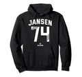 Kenley Jansen 74 Los Angeles Mlbpa Hoodie - Novelty Apparel for Adults - T-Shirt, Sweatshirt, Hoodie