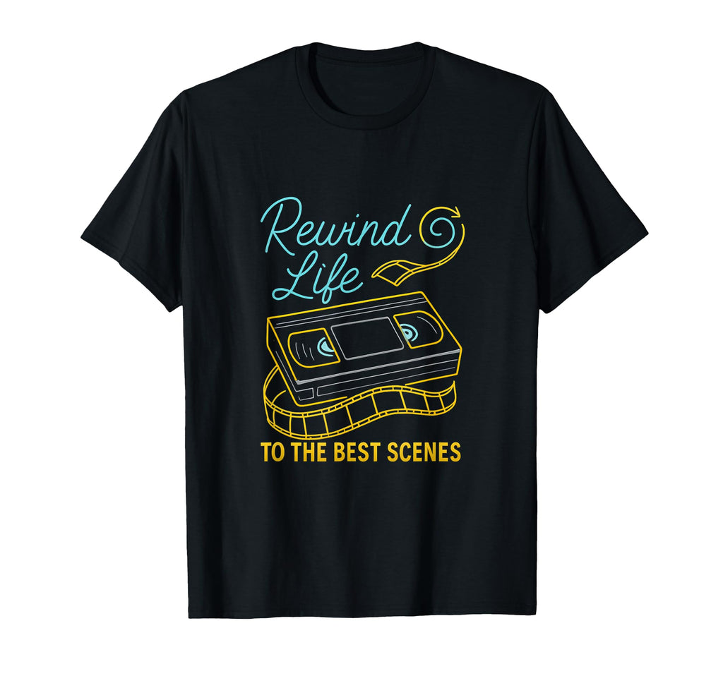 Neon Rewind Movie Film Buff T-Shirt - Trendy Graphic Unisex - T-Shirt, Sweatshirt, Hoodie