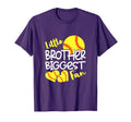 Little Brother Biggest Fan Softball T-Shirt - Unique Graphic Men Women - T-Shirt, Sweatshirt, Hoodie