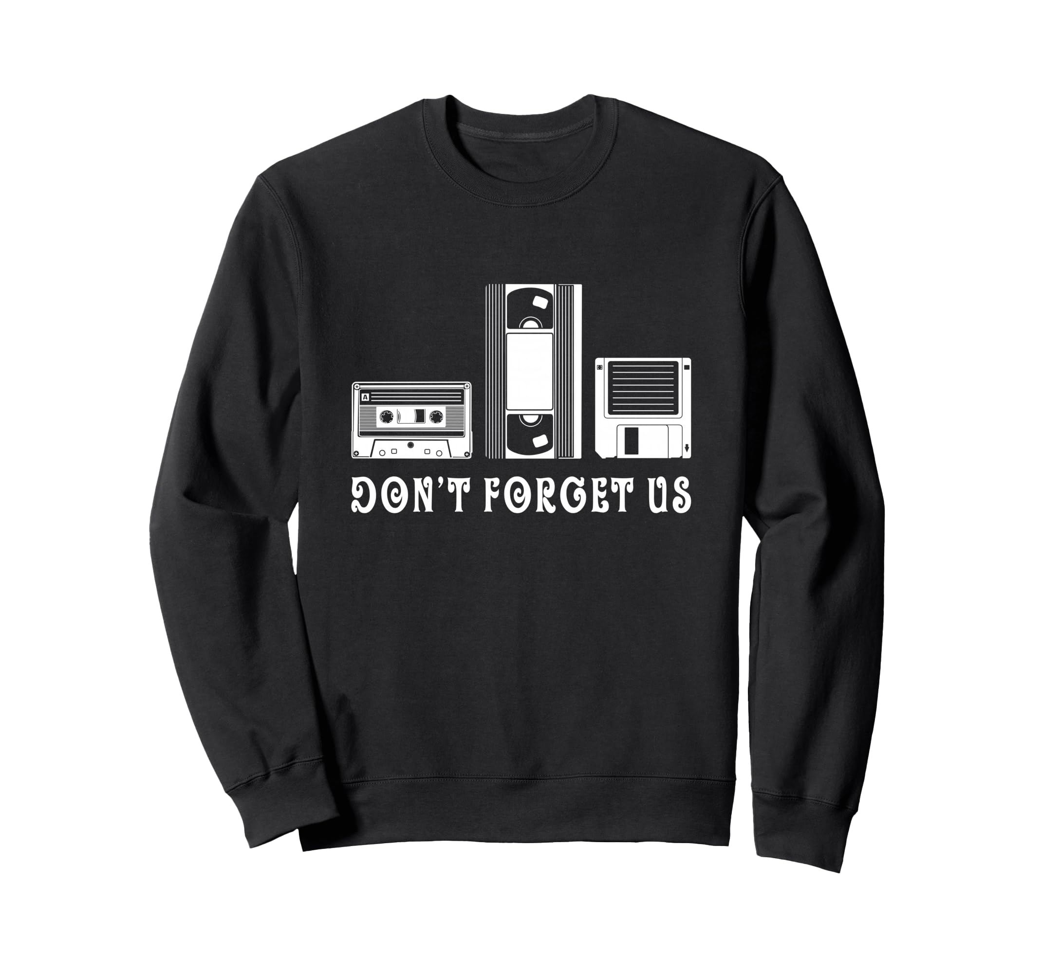 Cassette Tape Floppy Disc Sweatshirt - Custom Art Print Men Women - T-Shirt, Sweatshirt, Hoodie