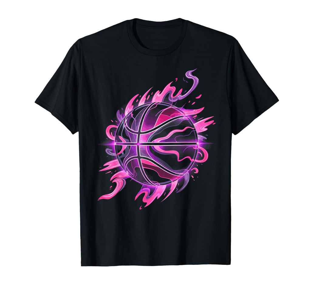 Basketball Ball Fire Basketball T-Shirt - Casual Everyday Wear for Adults - T-Shirt, Sweatshirt, Hoodie