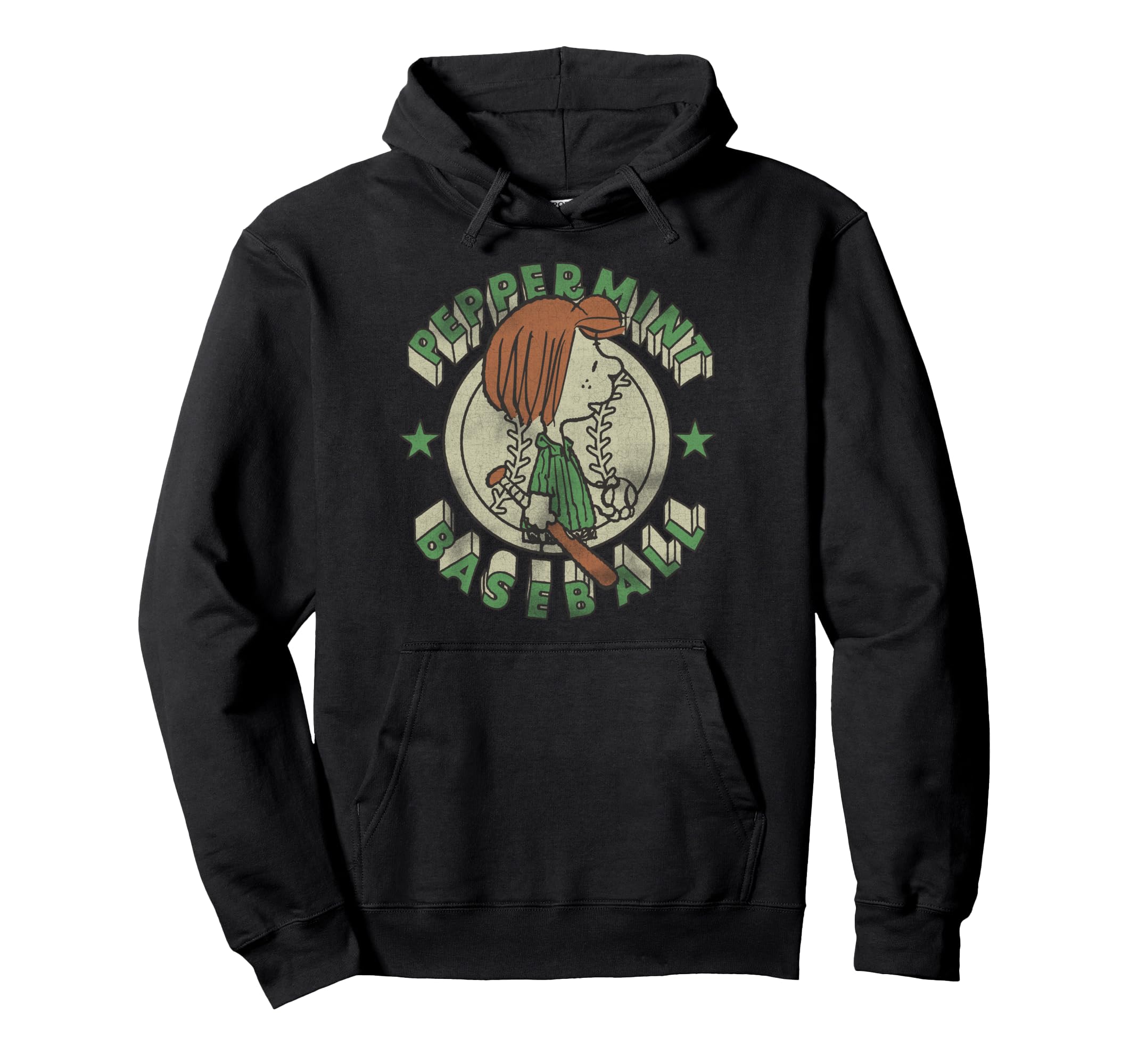 Peppermint Patty Baseball Hoodie - Graphic Print for Adults - T-Shirt, Sweatshirt, Hoodie