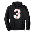 Baseball Fan Number 3 Sports Jersey Hoodie - Custom Art Print Men Women - T-Shirt, Sweatshirt, Hoodie