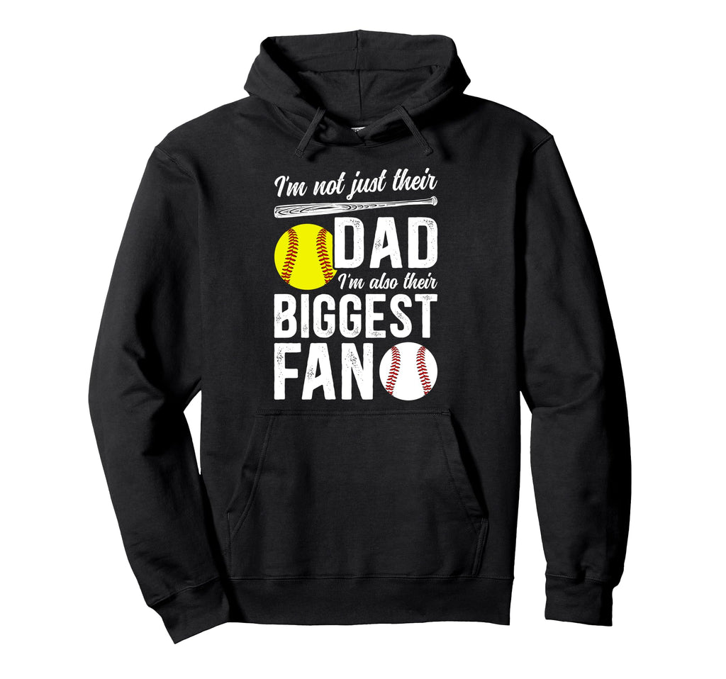 Their Biggest Fan Baseball Softball Hoodie - Minimalist Print Men Women - T-Shirt, Sweatshirt, Hoodie