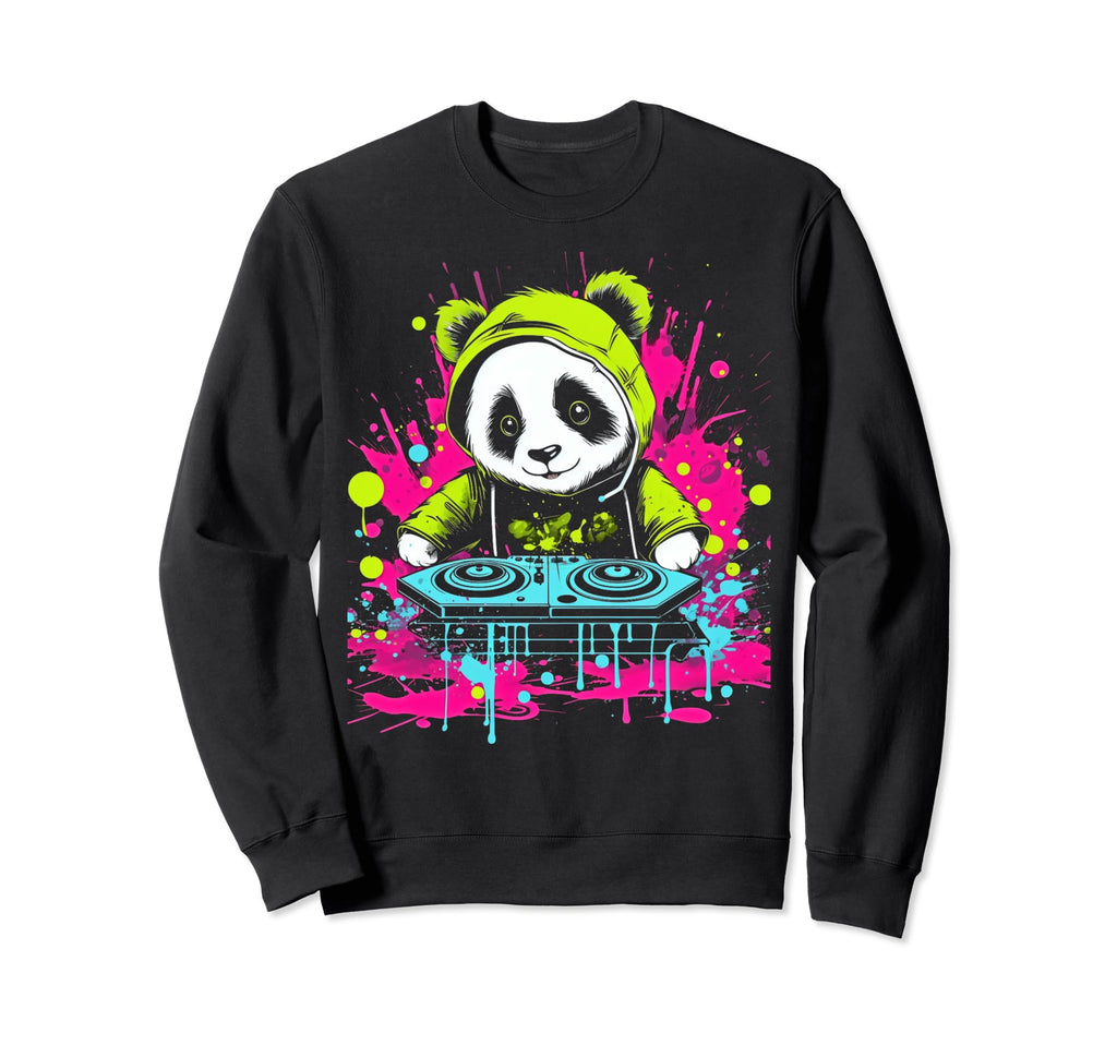Kawaii Panda Dj Japanese Edm Y2K Sweatshirt - Graphic Print Unisex - T-Shirt, Sweatshirt, Hoodie