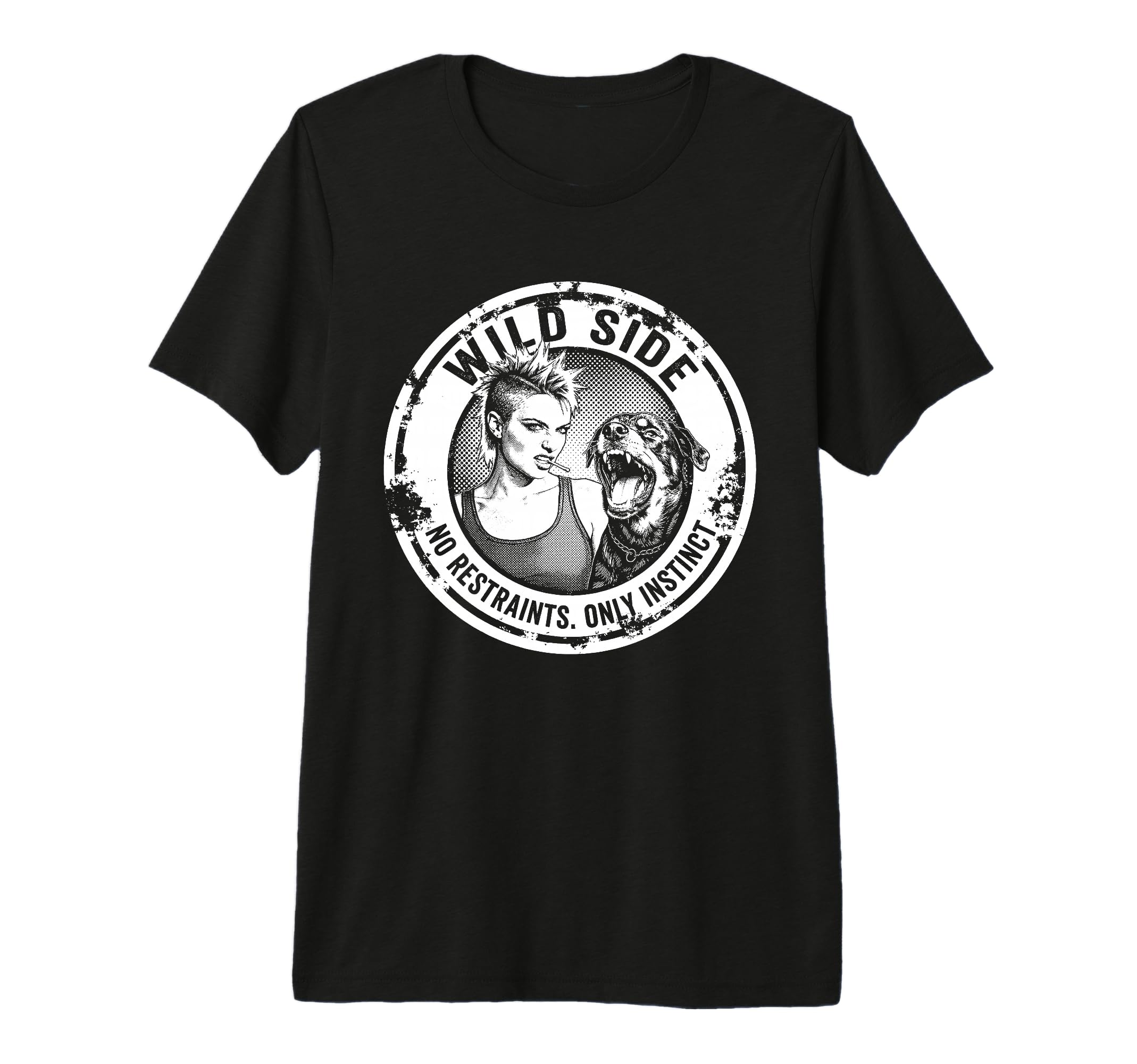 Punk And Dog 90S Grunge Badge Patch T-Shirt - Custom Art Print Men Women - T-Shirt, Sweatshirt, Hoodie