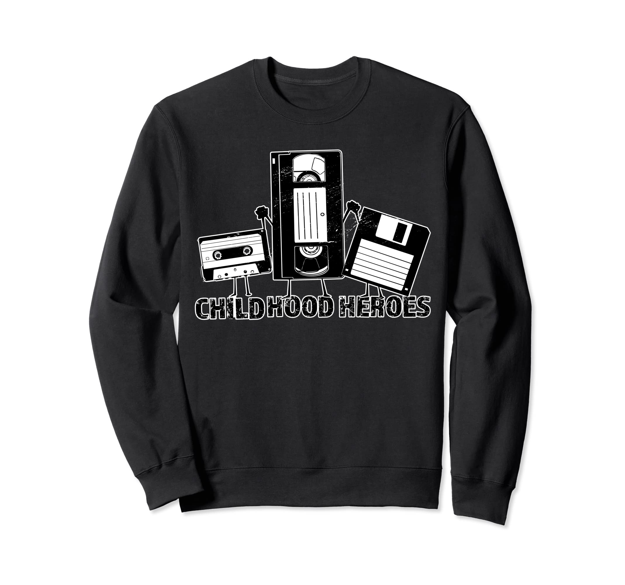 Childhood Heroes Cassette Tape Sweatshirt - Custom Art Print for Adults - T-Shirt, Sweatshirt, Hoodie