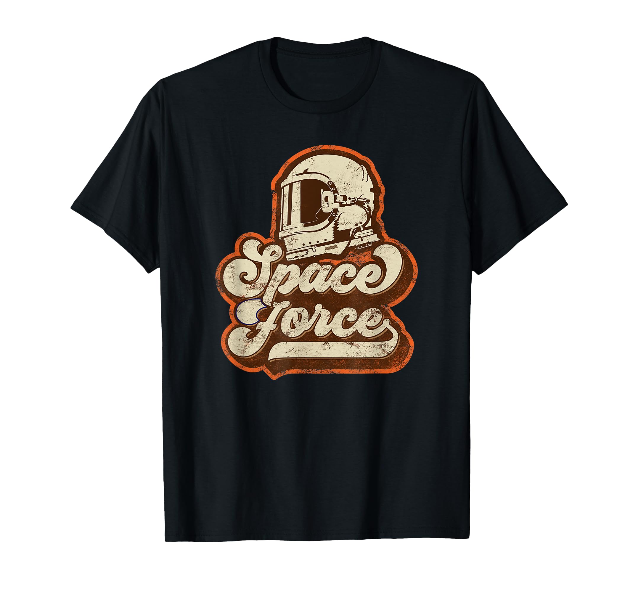 Space Astronaut Helmet Force Distressed T-Shirt - Trendy Graphic Unisex - T-Shirt, Sweatshirt, Hoodie