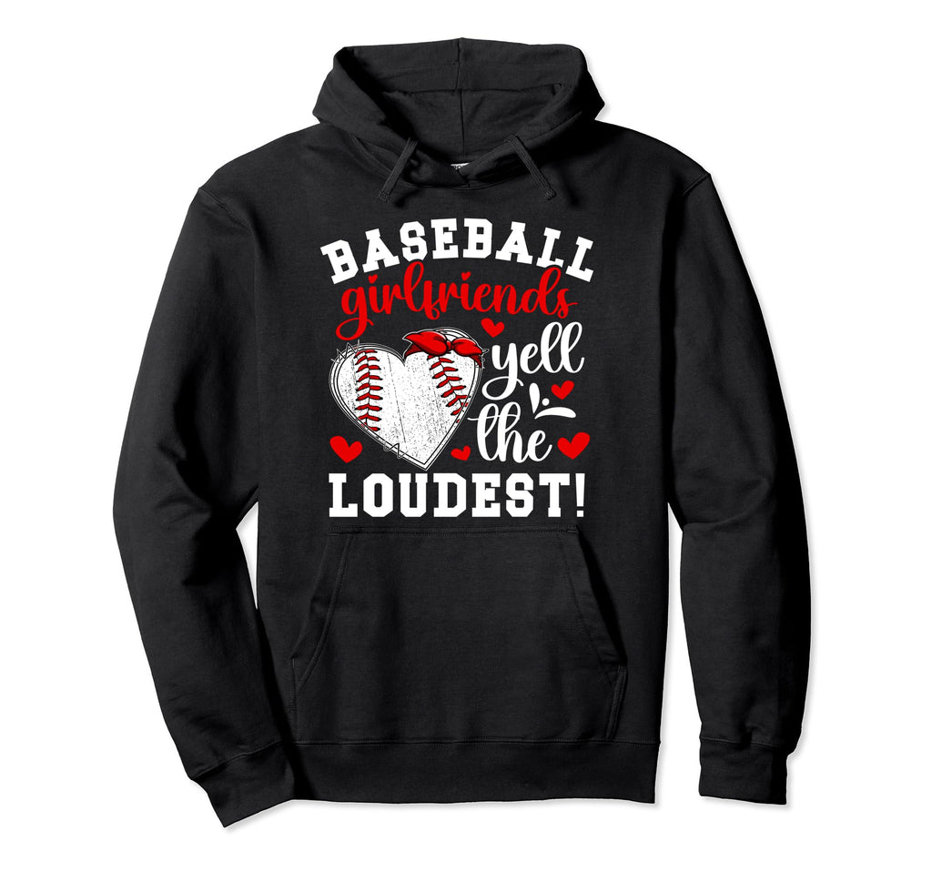 Baseball Girlfriend Funny Baseball Hoodie - Graphic Print Men Women - T-Shirt, Sweatshirt, Hoodie