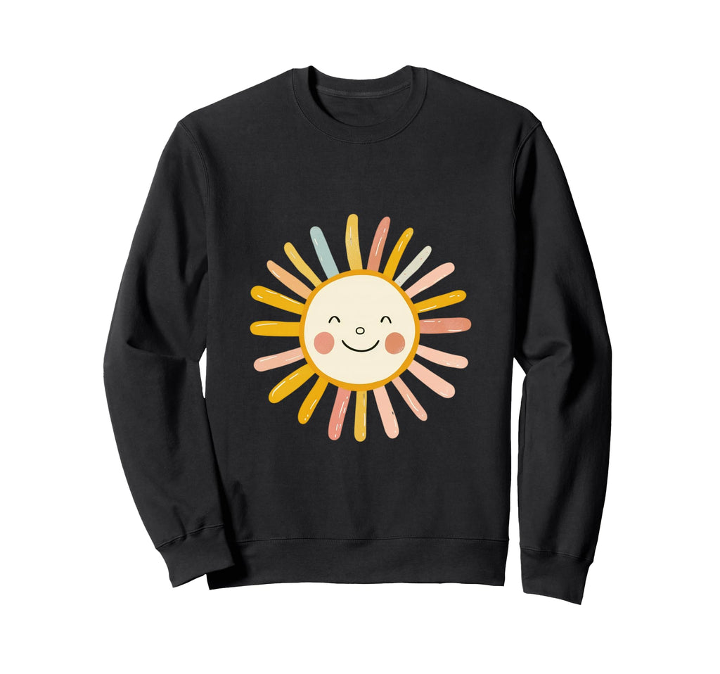 Sun 70S Rainbow Art Boho Boho Sun Sweatshirt - Fun Novelty Design Men Women - T-Shirt, Sweatshirt, Hoodie
