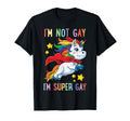 Lgbtq Unicorn Super Gay Pride Lgbt T-Shirt - Minimalist Print for Adults - T-Shirt, Sweatshirt, Hoodie