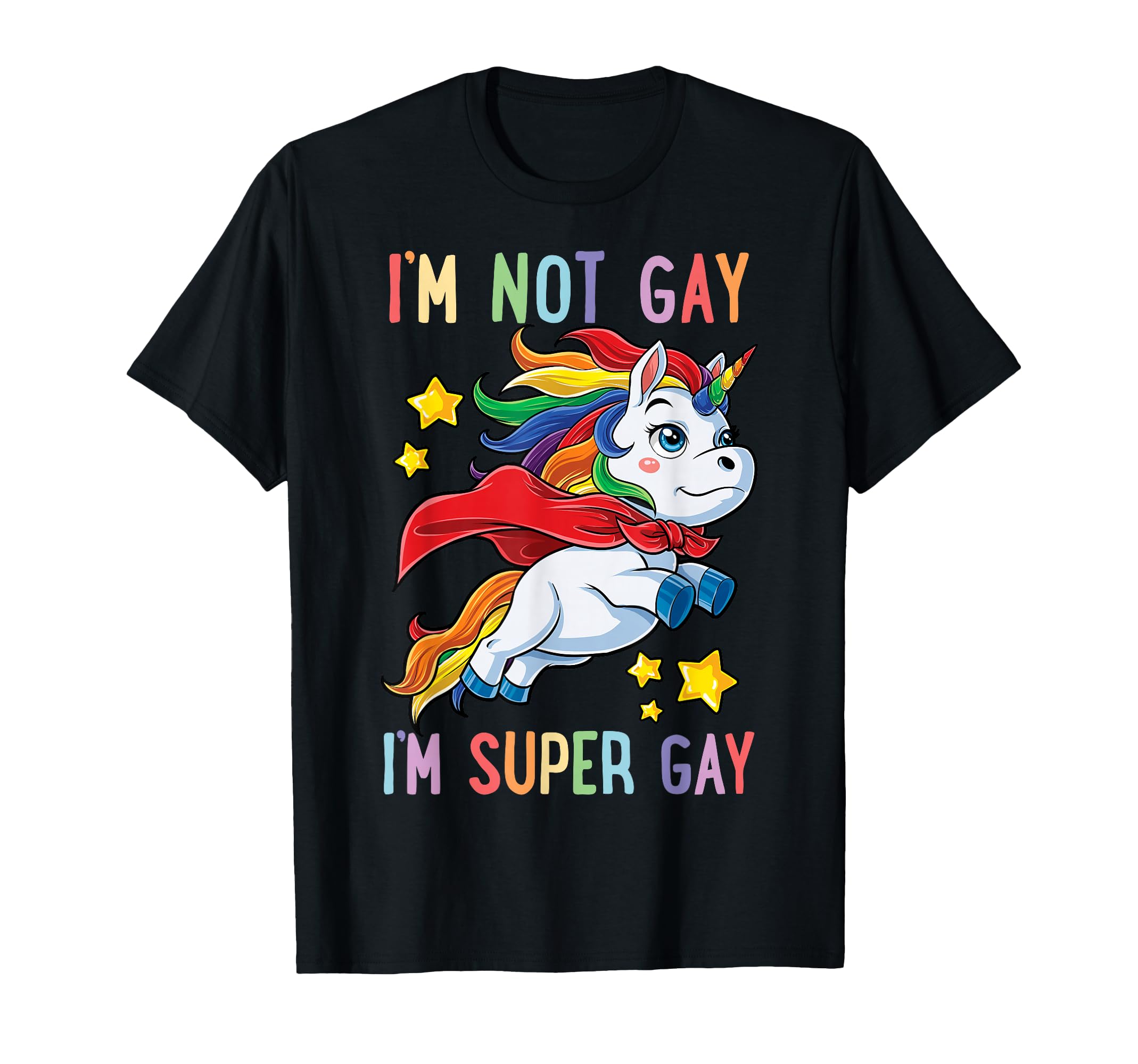 Lgbtq Unicorn Super Gay Pride Lgbt T-Shirt - Minimalist Print for Adults - T-Shirt, Sweatshirt, Hoodie