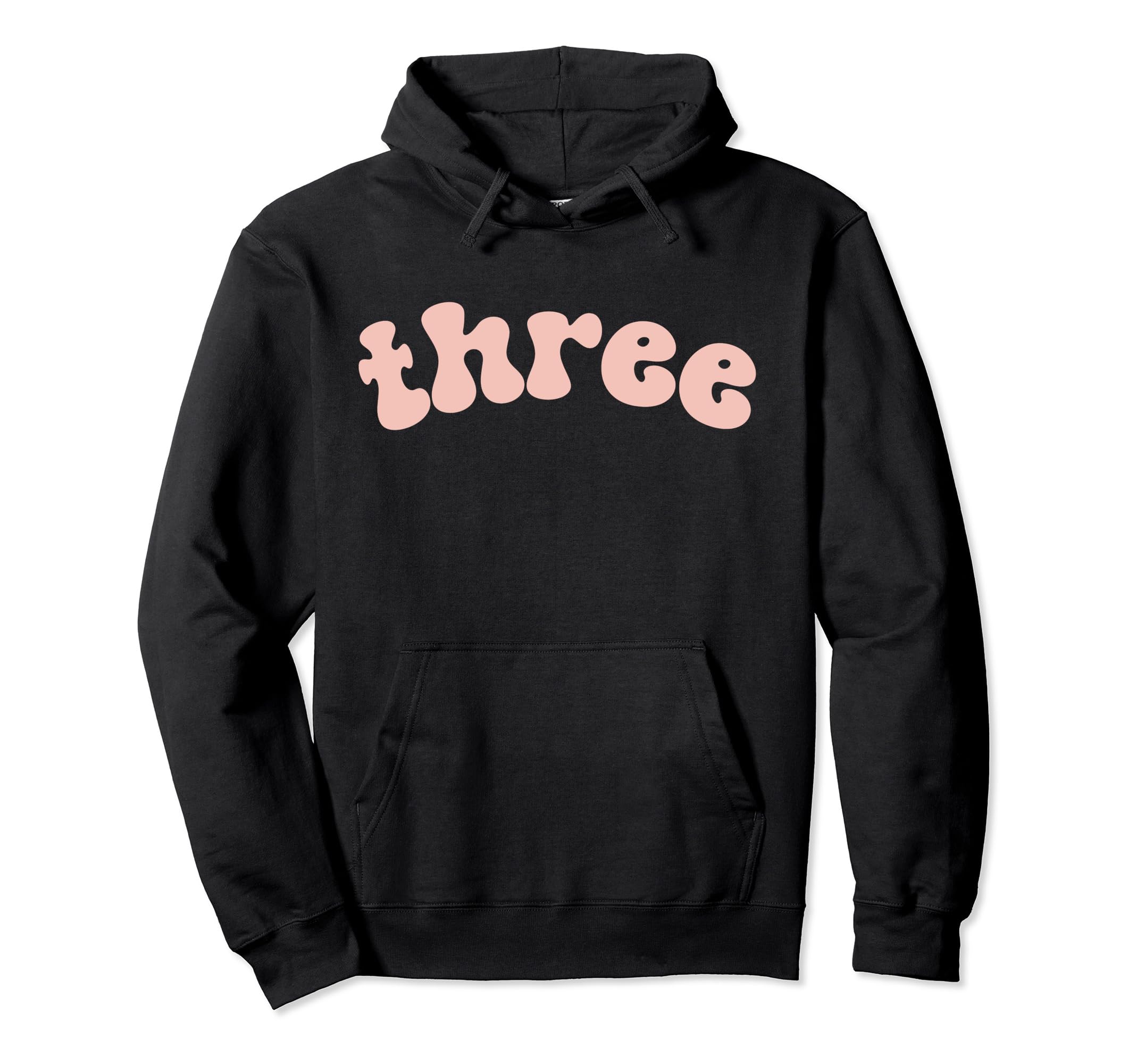 3Rd Birthday Boho Wavy Blush Mauve Hoodie - Custom Art Print Men Women - T-Shirt, Sweatshirt, Hoodie