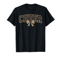 Cheer Coquette Bow Leopard T-Shirt - Casual Everyday Wear Unisex - T-Shirt, Sweatshirt, Hoodie