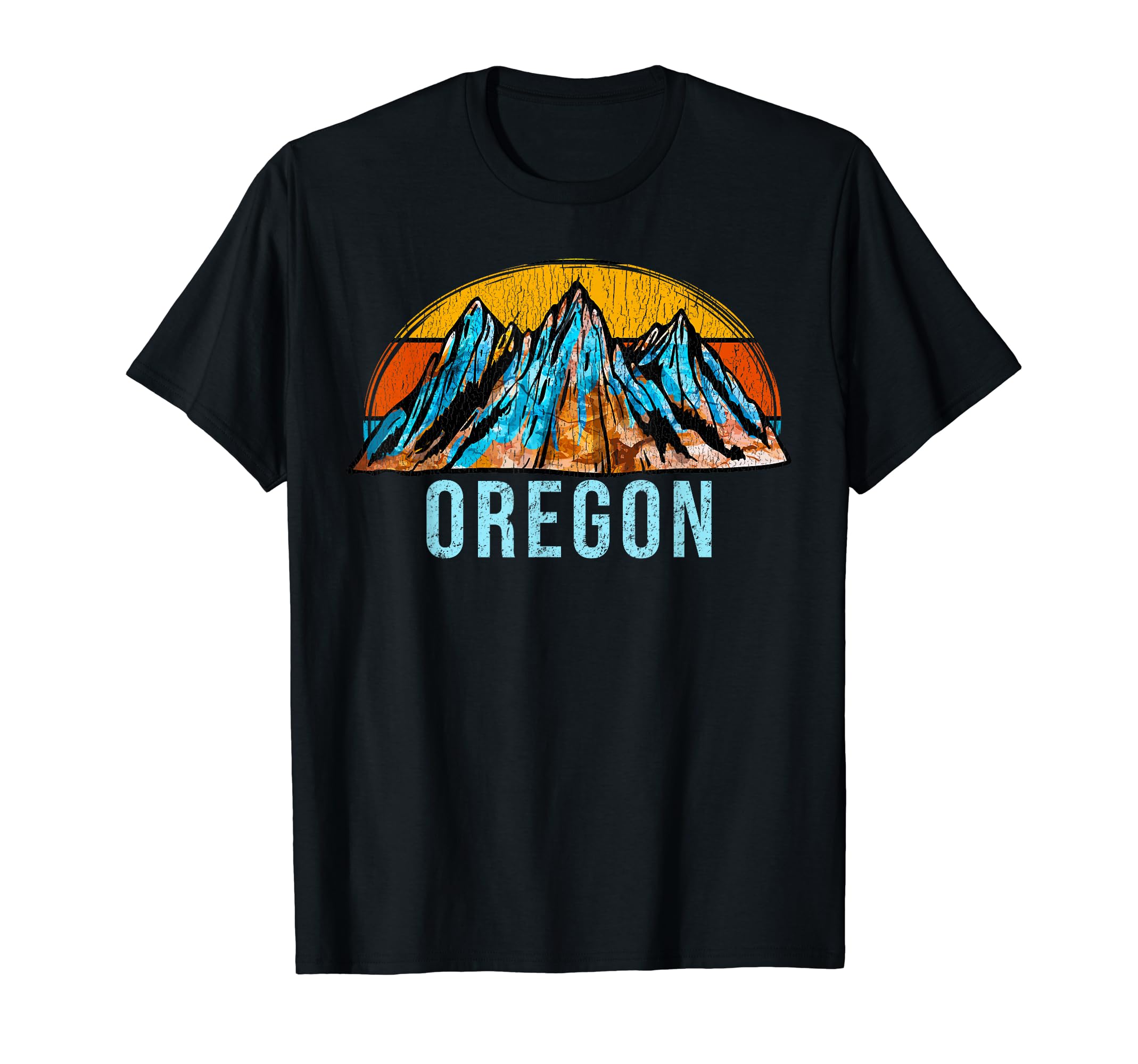 Oregon Mountains Distressed T-Shirt - Aesthetic Graphic Unisex - T-Shirt, Sweatshirt, Hoodie