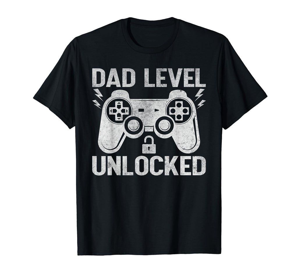 Dad Level Unlocked Gaming Gamer New T-Shirt - Fun Novelty Design Men Women - T-Shirt, Sweatshirt, Hoodie