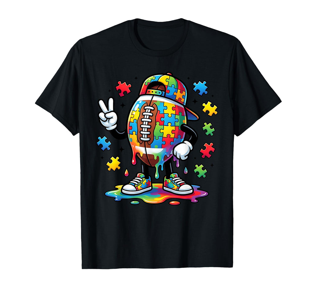 Football Ice Cream Drip Dabbing T-Shirt - Casual Everyday Wear Men Women - T-Shirt, Sweatshirt, Hoodie