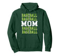 Baseball Mama Repeated Lime Green Hoodie - Minimalist Print Men Women - T-Shirt, Sweatshirt, Hoodie