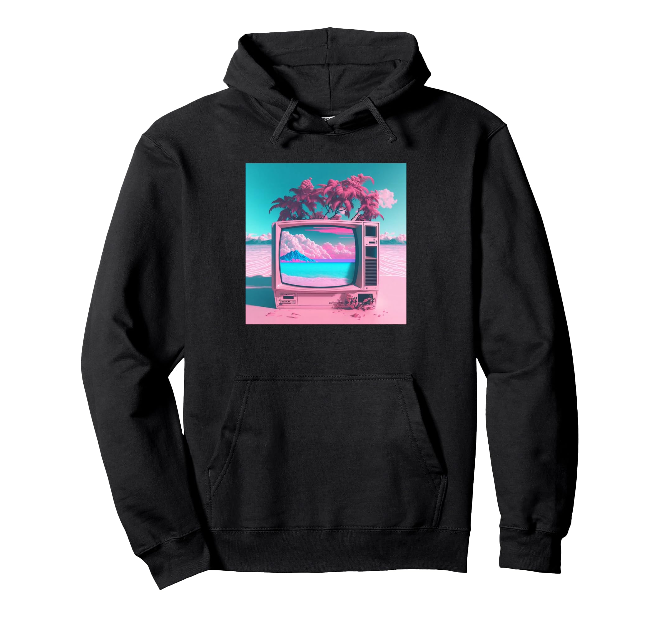 Vaporwave Aesthetic Trippy Vapor Wave Hoodie - Fun Novelty Design Men Women - T-Shirt, Sweatshirt, Hoodie