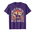 Southern Sunset Cowgirl Wild Flowers T-Shirt - Minimalist Print Unisex - T-Shirt, Sweatshirt, Hoodie