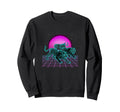 Three Running Tigers Retrowave Sweatshirt - Custom Art Print for Adults - T-Shirt, Sweatshirt, Hoodie