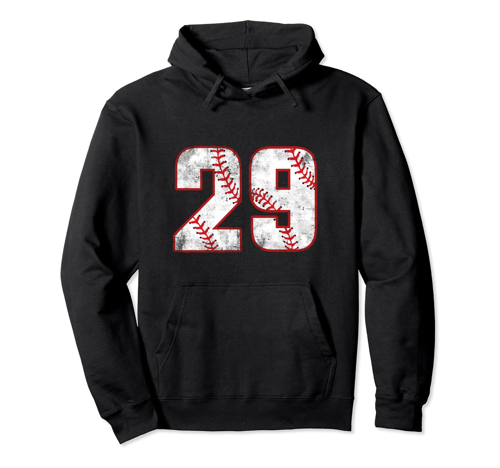 Baseball 29 Jersey Number Hoodie - Unique Graphic Men Women - T-Shirt, Sweatshirt, Hoodie