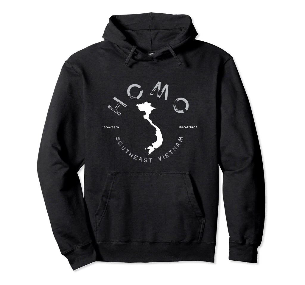 Ho Chi Minh City Vietnam Distressed Hoodie - Fun Novelty Design Unisex - T-Shirt, Sweatshirt, Hoodie