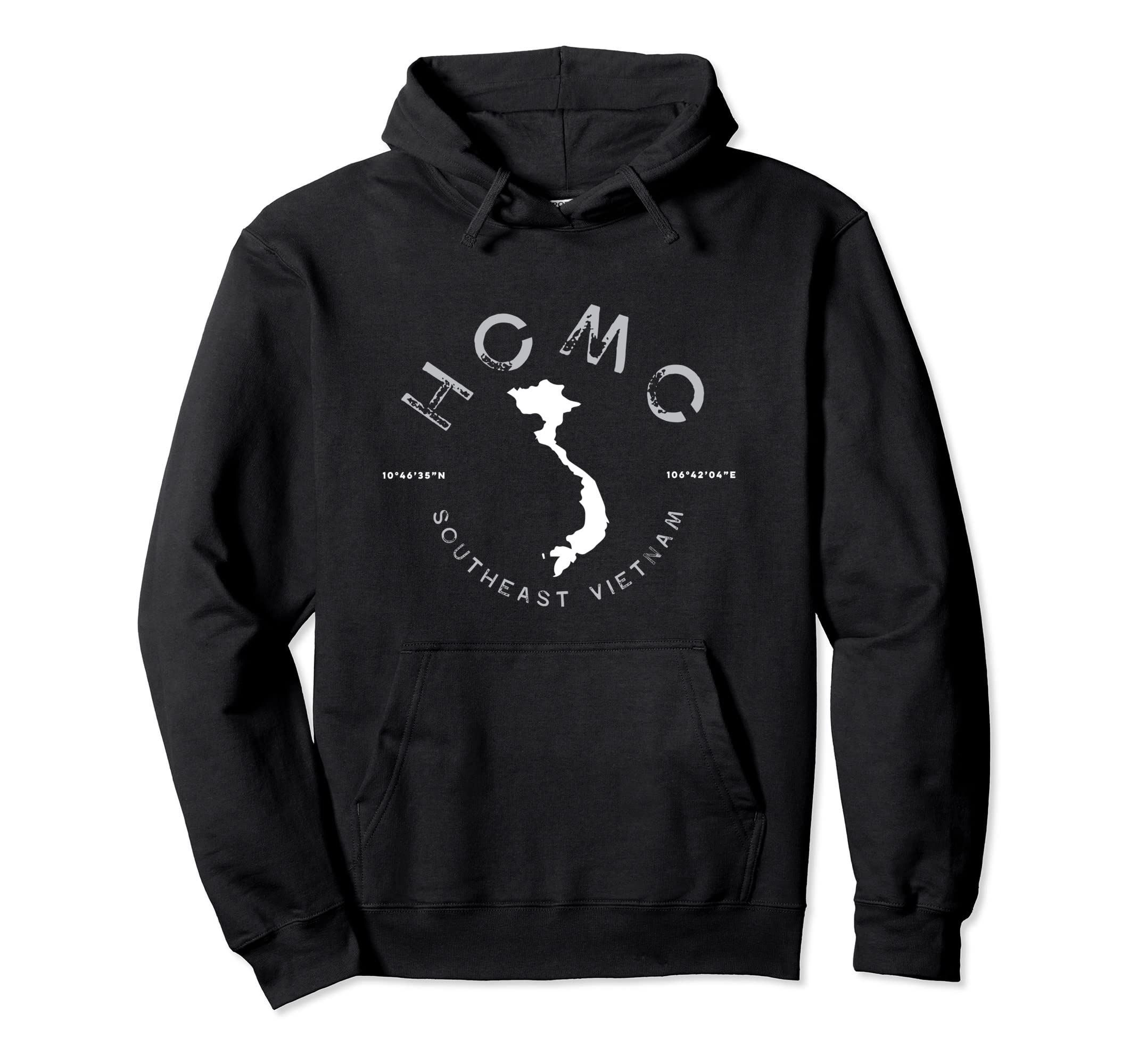Ho Chi Minh City Vietnam Distressed Hoodie - Fun Novelty Design Unisex - T-Shirt, Sweatshirt, Hoodie