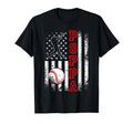 Baseball Poppa American Flag Funny T-Shirt - Streetwear Style Men Women - T-Shirt, Sweatshirt, Hoodie