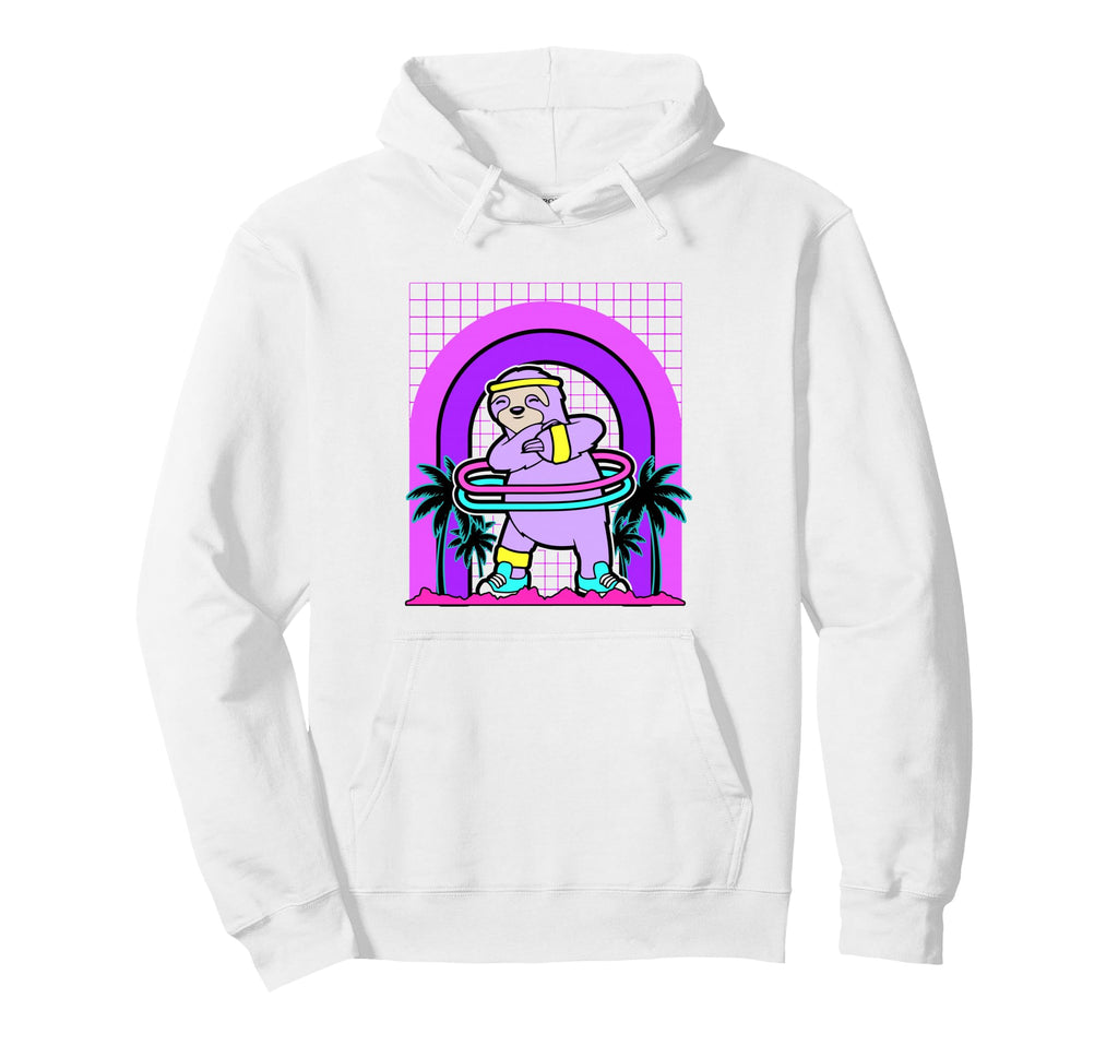 Aesthetic Vaporwave Outfits Sloth Hoodie - Custom Art Print for Adults - T-Shirt, Sweatshirt, Hoodie
