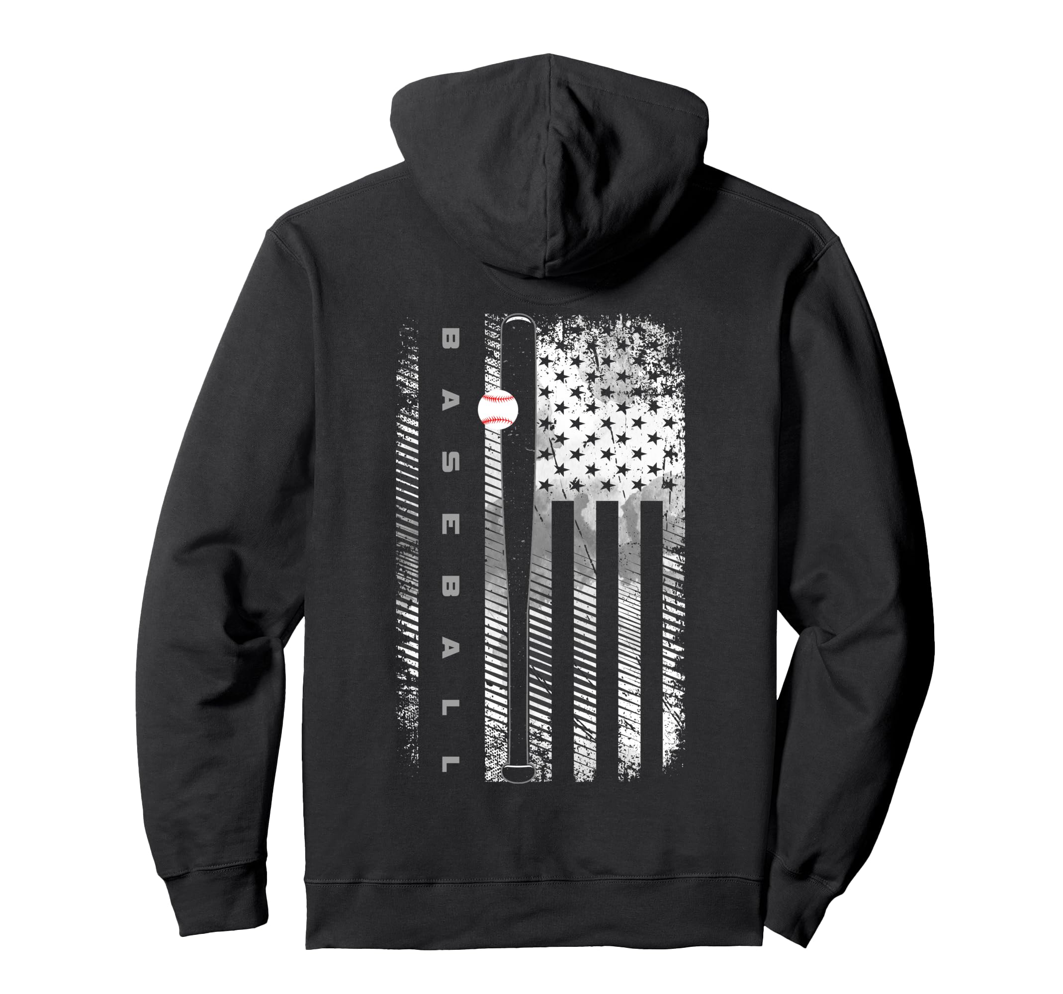 American Flag Baseball Baseball Hoodie - Custom Art Print Men Women - T-Shirt, Sweatshirt, Hoodie