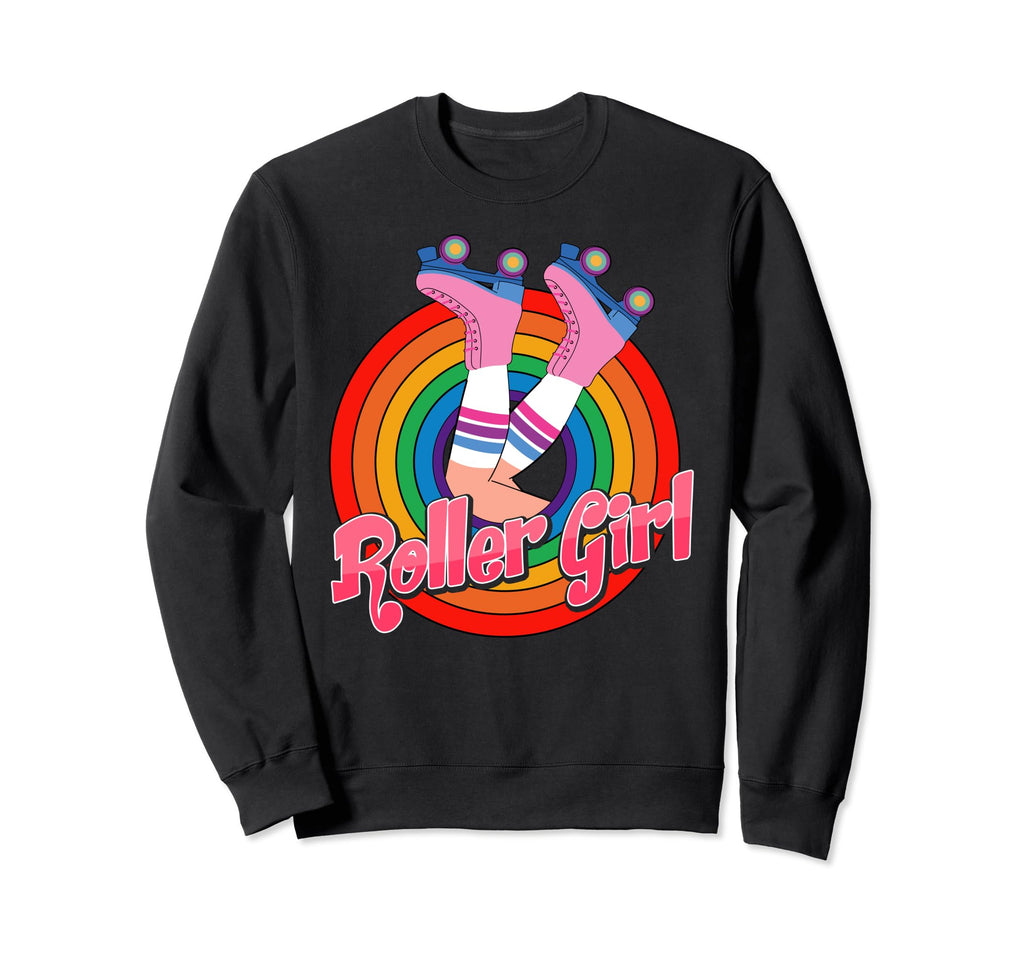 Roller Skater Skating 70S 80S Skates Sweatshirt - Streetwear Style Unisex - T-Shirt, Sweatshirt, Hoodie