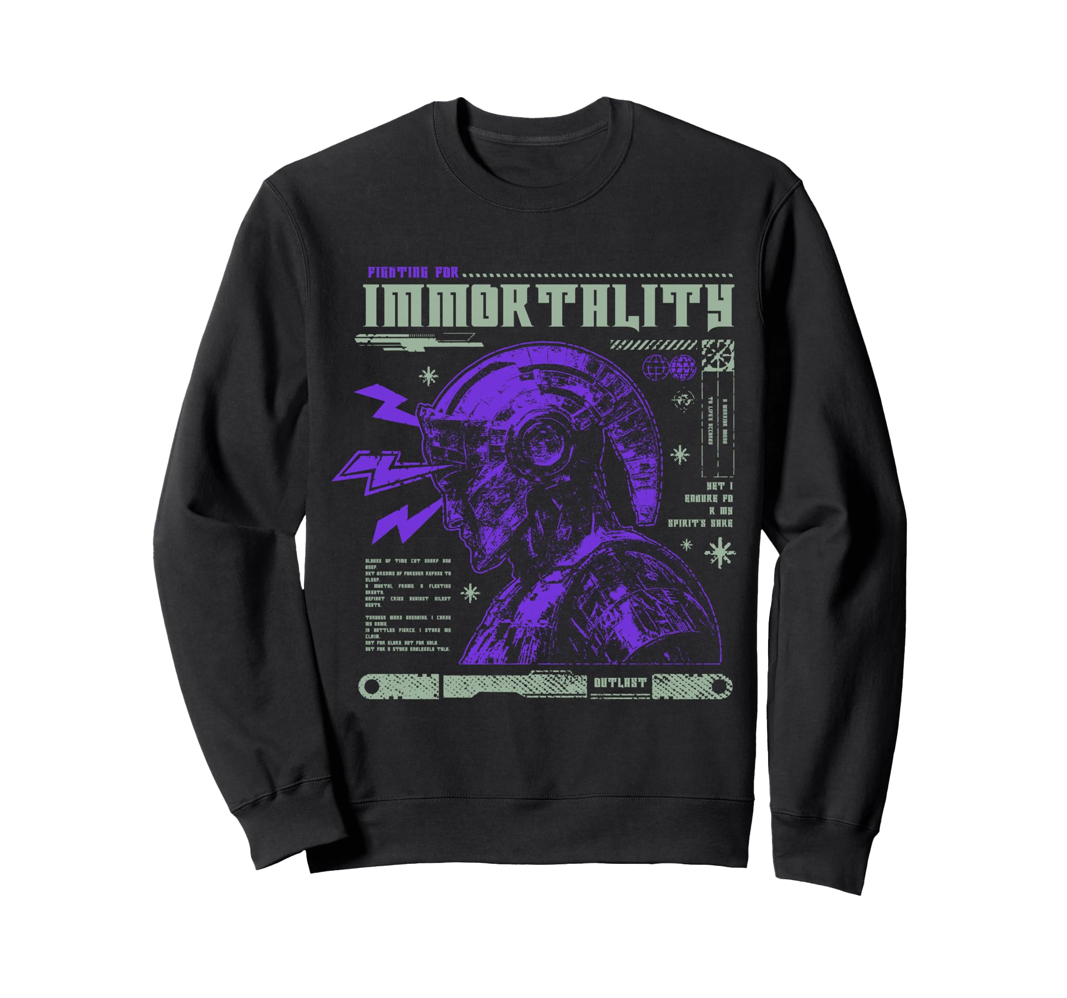 Y2K Immortality Bold Urban Graffiti Sweatshirt - Graphic Print Men Women - T-Shirt, Sweatshirt, Hoodie
