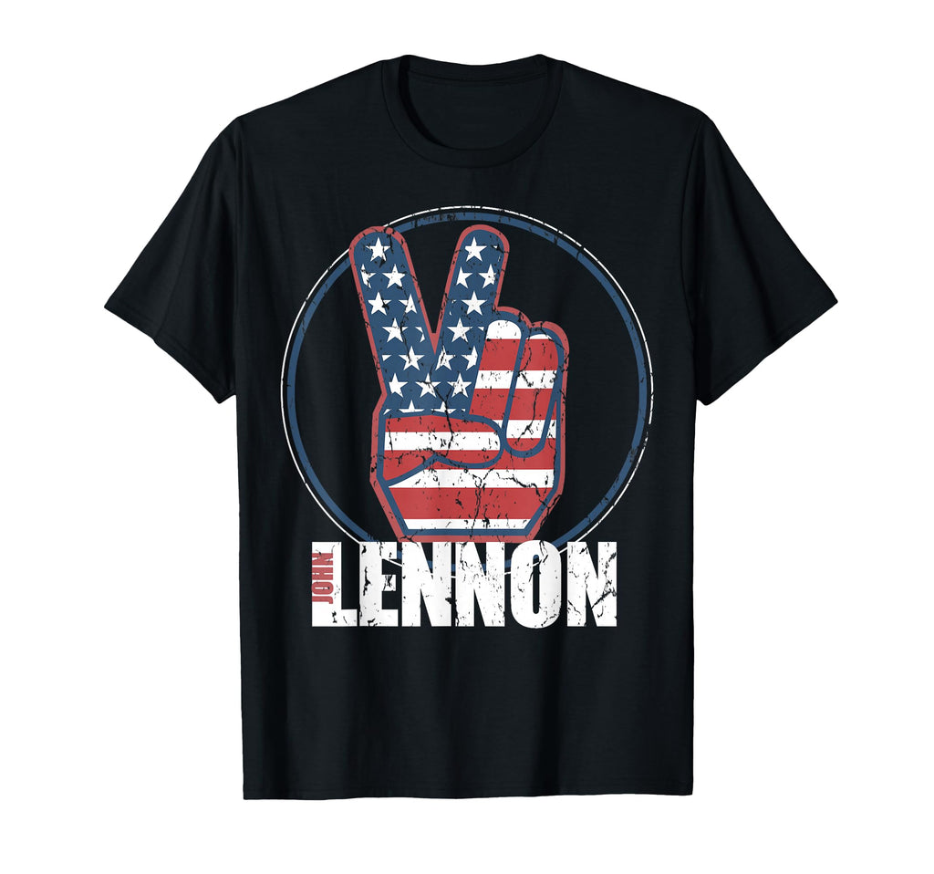 John Lennon Red White Blue Peace T-Shirt - Aesthetic Graphic Men Women - T-Shirt, Sweatshirt, Hoodie