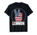 John Lennon Red White Blue Peace T-Shirt - Aesthetic Graphic Men Women - T-Shirt, Sweatshirt, Hoodie
