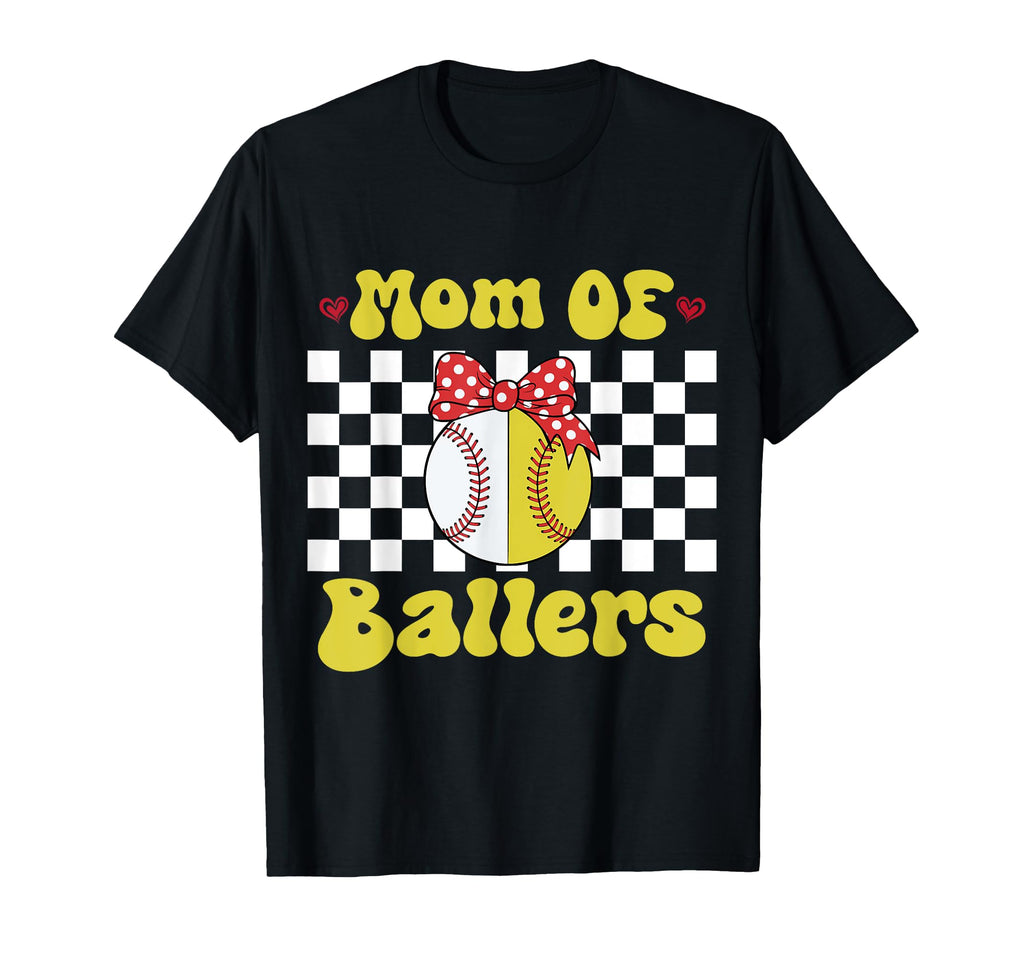 Mom Ballers Baseball Softball Mama T-Shirt - Novelty Apparel Men Women - T-Shirt, Sweatshirt, Hoodie