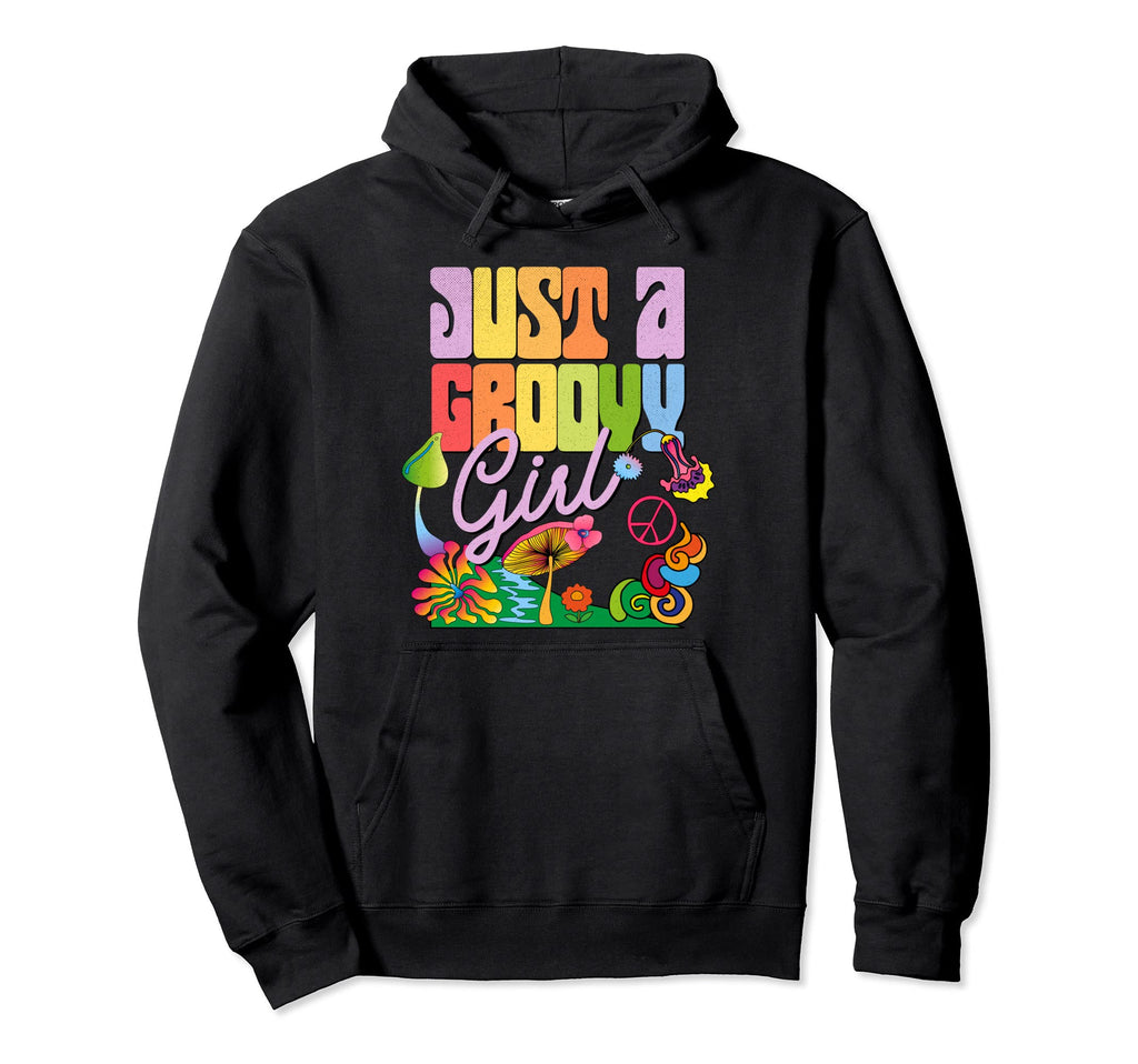 Just Groovy 70S Mushroom Hippie Y2K Hoodie - Minimalist Print for Adults - T-Shirt, Sweatshirt, Hoodie