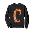 Letter C Initial Floral Sweatshirt - Casual Everyday Wear for Adults - T-Shirt, Sweatshirt, Hoodie