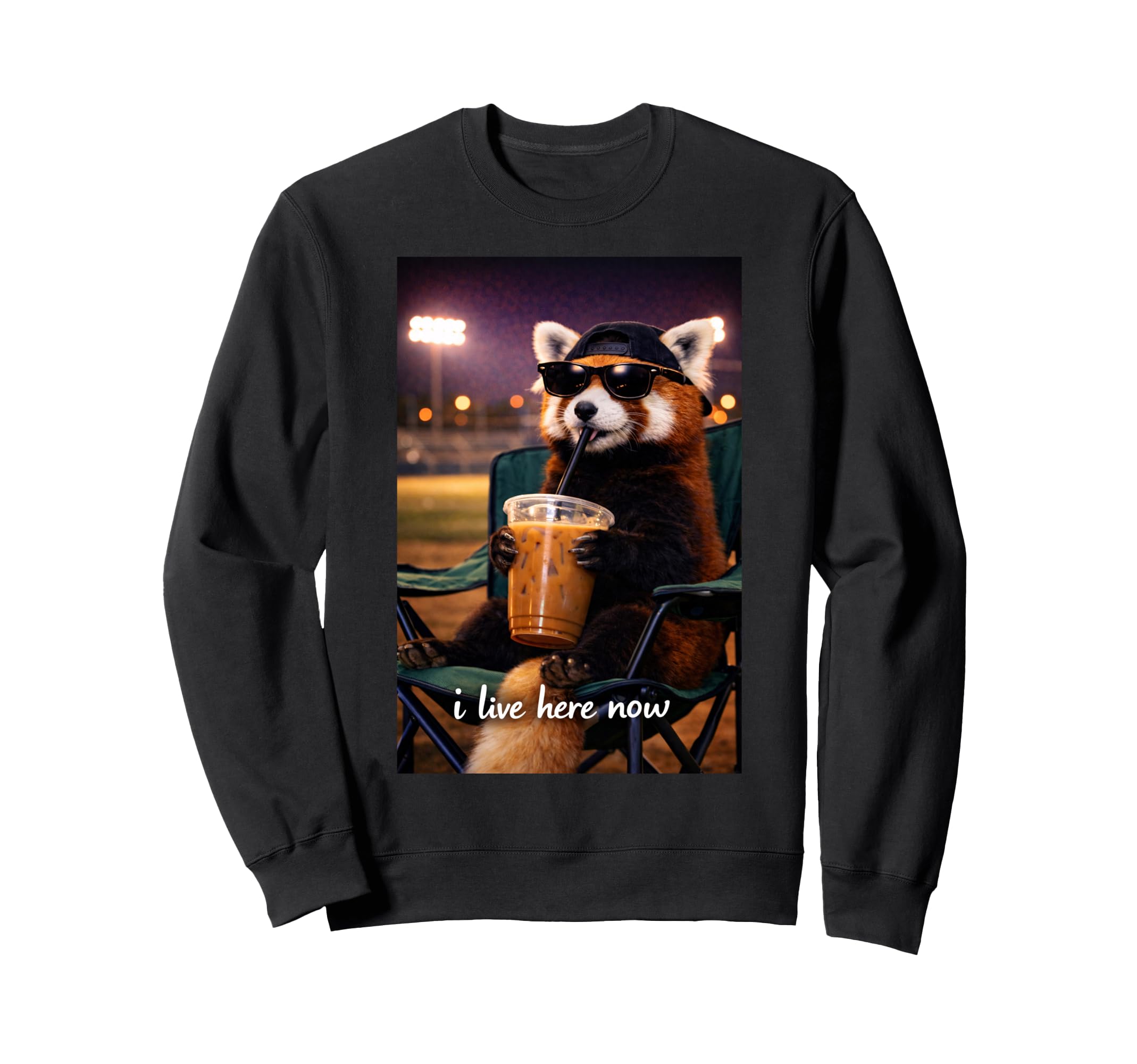 Funny Red Panda Ballfield Sweatshirt - Fun Novelty Design Men Women - T-Shirt, Sweatshirt, Hoodie