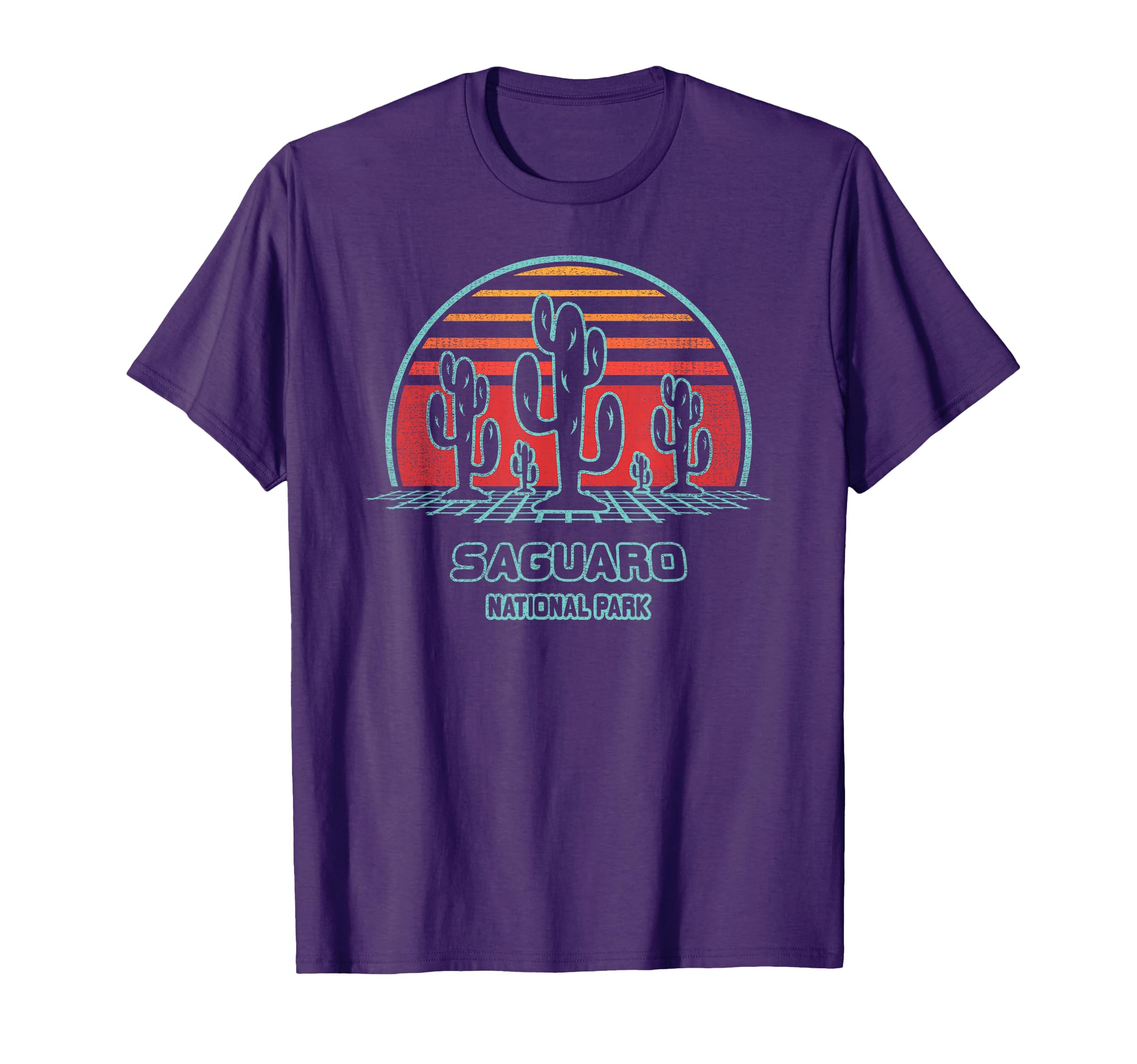 Saguaro National Park Hiking 80S T-Shirt - Custom Art Print Men Women - T-Shirt, Sweatshirt, Hoodie