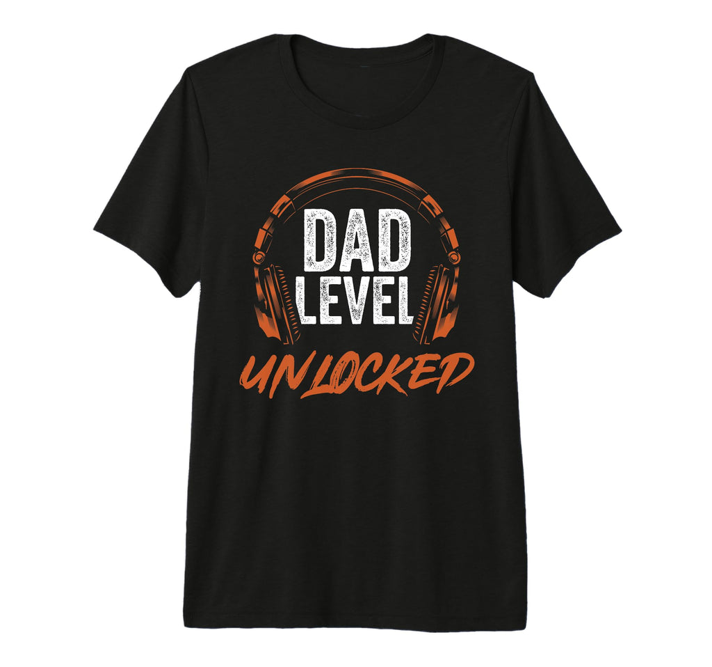 Mens Video Game Fathers Day Dad Level T-Shirt - Unique Graphic for Adults - T-Shirt, Sweatshirt, Hoodie