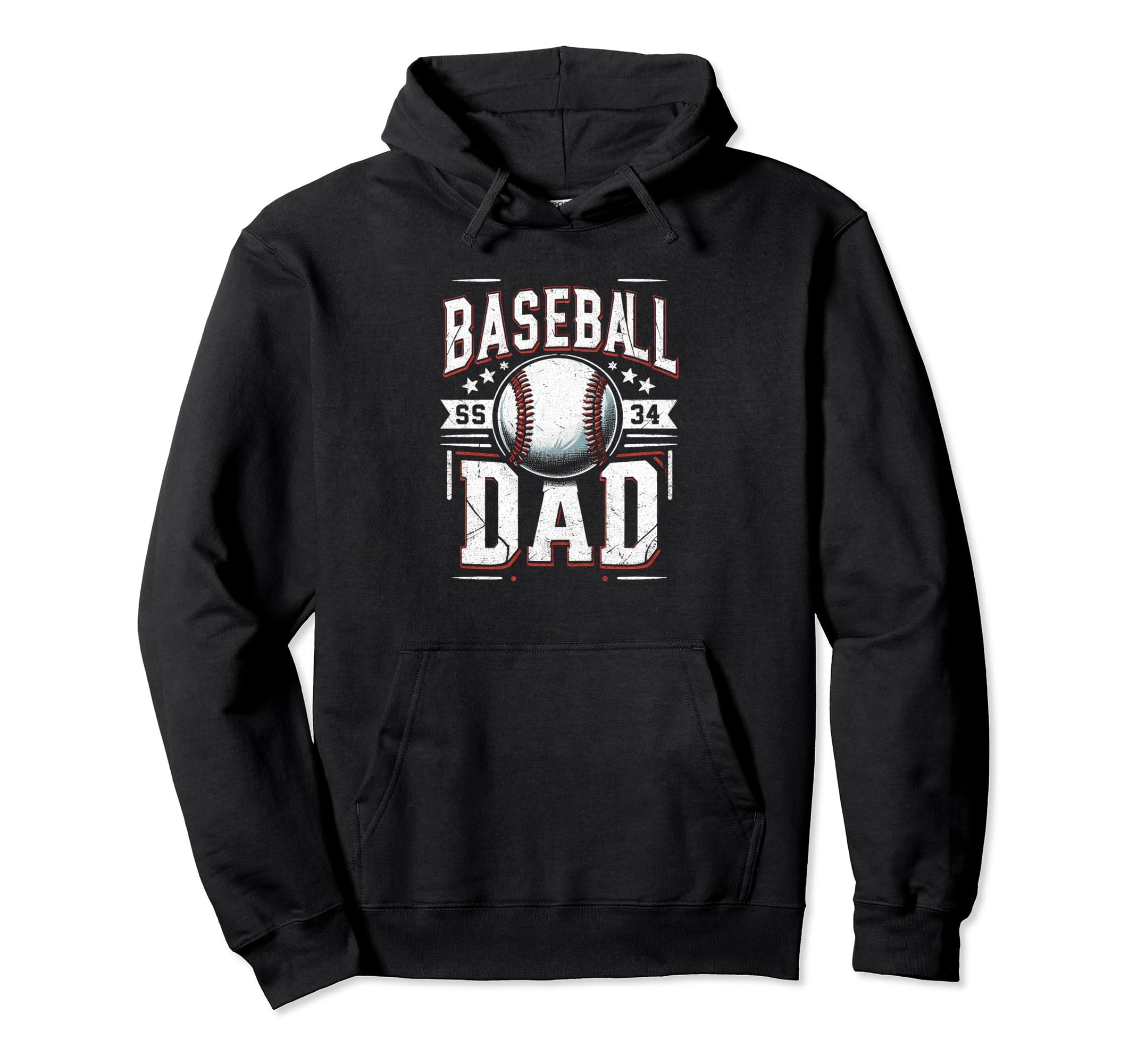 Baseball Dad Fathers Day Hoodie - Graphic Print Men Women - T-Shirt, Sweatshirt, Hoodie
