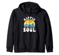 Groovy Hippie Music Peace Love 70S Flower Hoodie - Custom Art Print Unisex - T-Shirt, Sweatshirt, Hoodie